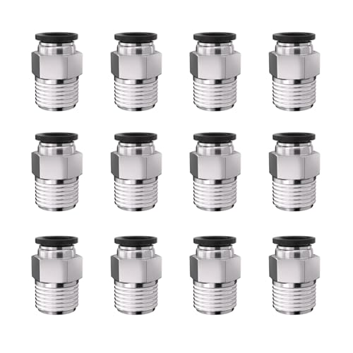 3/8 Push to Connect Fittings npt Thread to 5/16 Air Line Quick - size: 5/16"OD x 3/8"NPT