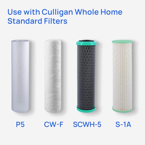 Culligan Whole House Water Filter System, 3/4" Standard, P5 Filter Included - size: 3/4 Inch, style: Clear