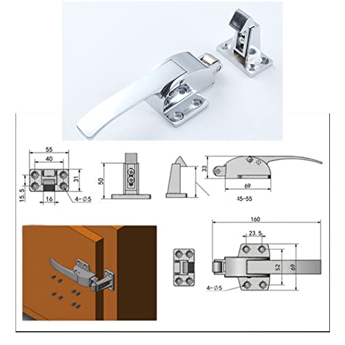 Adjustable Latch Spring Loaded Walk in Freezer Cooler Door Handle Grip - size: A03