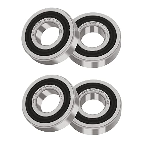 XIKE 4 Pcs 1652-2RS Bearings 1-1/8"x2-1/2 x5/8",Double Rubber Seals. - size: 1652-2RS Size 1-1/8"x2-1/2"x5/8"