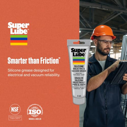 Super Lube 91003 Silicone High-Dielectric and Vacuum Grease, 3 oz. - size: 3 oz Tube