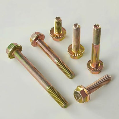 M8 x 70mm Flanged Hex Head Bolts, M8x1.25 Pitch, Grade 10.9 Alloy Steel, Color Zinc Plated, Half Thread, 8 Pack - size: M8 x 70mm(8PCS)