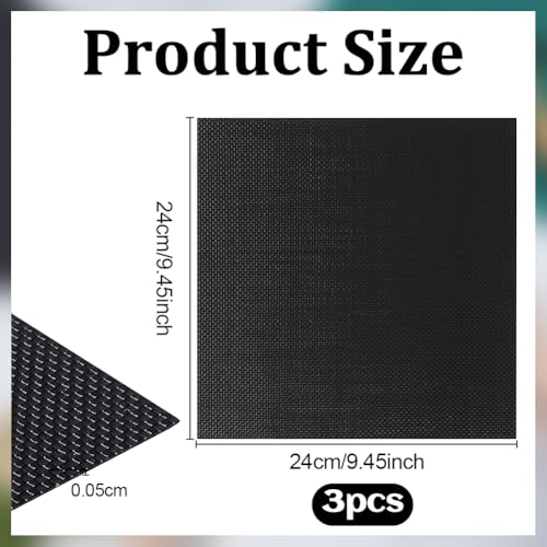 OLYCRAFT 3 Pack 240x240x0.5MM Carbon Fiber Sheet 3K Real Carbon Fiber Board Plate 100% 3K Laminate Plate Panels Sheets Lightweight High Strength Panel for RC Airplanes Drone Laptop Repair Panel - size: 240x240x0.5MM