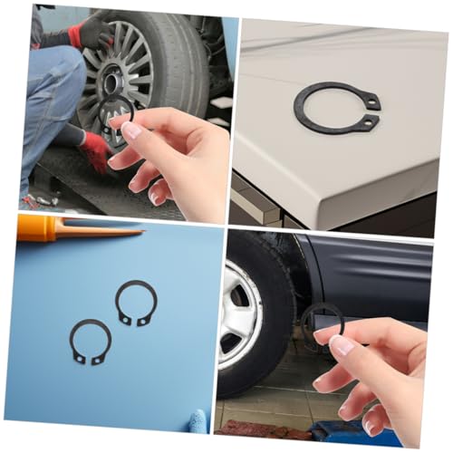 2PCS Metal Snap Retaining Clip Set for 2 Ton Hydraulic Jack External Snap Ring C-Clips for Horizontal Jack Parts Compatible Standard and Lift Equipment