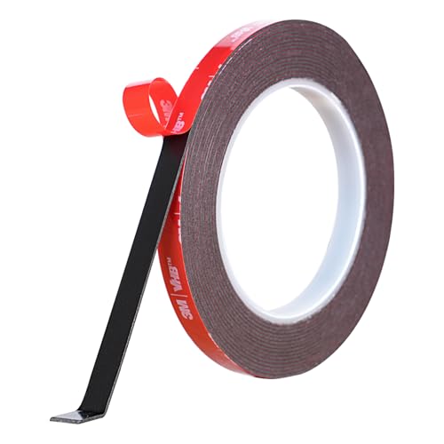 Double Sided Tape Heavy Duty, Waterproof Mounting Foam Tape, 16.5ft Length, 0.4in Width, High Temperature Resistant Adhesive Tape for Car, LED Strip Light, Office Decor, Uses VHB 5952 Raw Material - size: 0.4in x 16.5ft