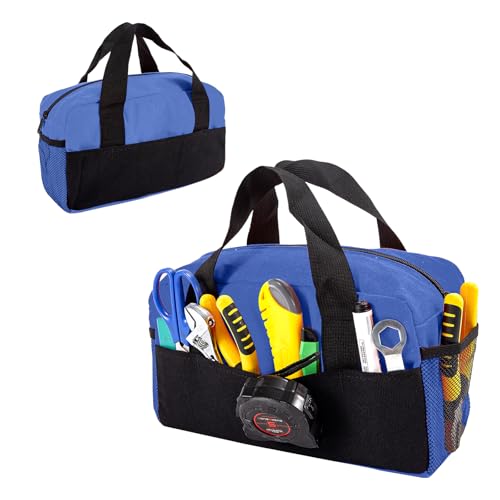20" Tool Bag, Small Capacity Tool Bags for Men, Canvas Tools Organizer Bag - color: Blue, size: 20 Inch