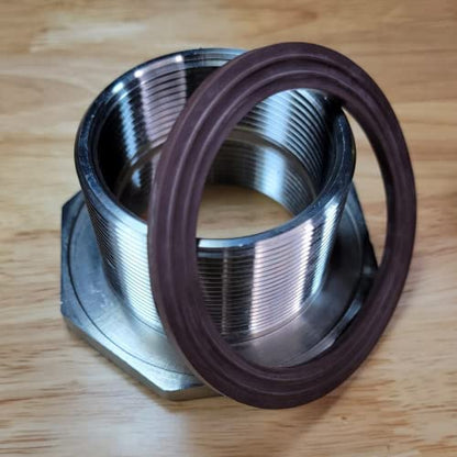 MiniBrew 1.5 NPT EZ Seal Weldless Bulkhead with EPDM Gaskets for Homebrewing (1 Pack) - Heavy Duty - size: 1.5"-Heavy Duty - EPDM, style: Pack of 1