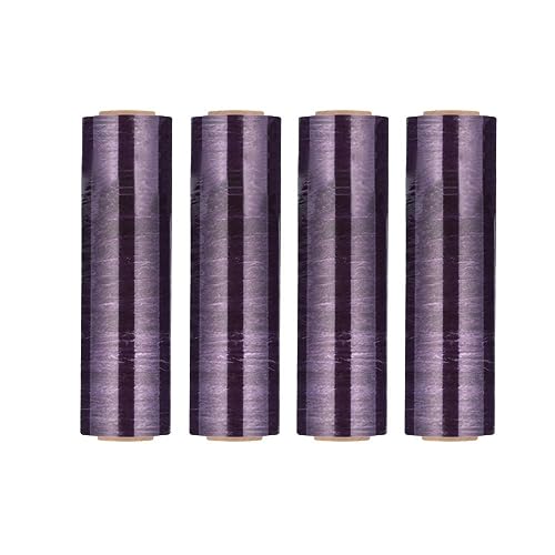 PSBM Dark Purple Stretch Wrap, 8 Rolls 18 Inch x 1000 Feet 100 Gauge, Heavy Duty Plastic Wrap Industrial Strength Shrink Film for Moving, Packing & Shipping - color: Purple, size: 8 Rolls