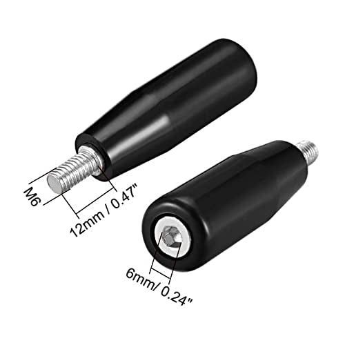 Revolving Handwheel Machine Handle for Milling Machinery Male Threaded Stem M6 2pcs - size: M6 2pcs