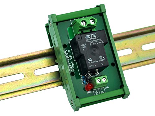 CZH-Labs DIN Rail Mount 12V Passive SPST-NO 30Amp Power Relay Module.