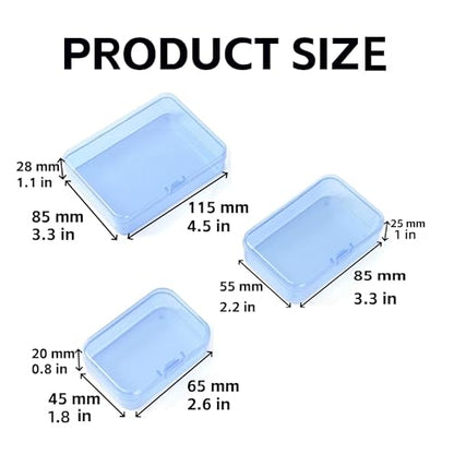 LJY 28 Plastic Boxes, 3 Sizes for Model Parts - color: Blue