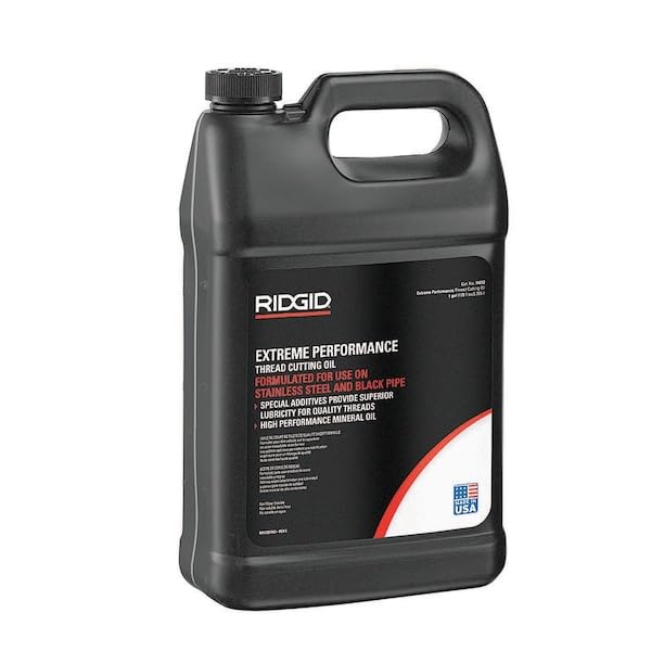 RIDGID 70830 Dark Thread Cutting Oil, 1 Gal, Halogen, PCB and Chlorine-Free, Low-Odor Anti-Mist Formulation, Designed to Prolong Equipment Life, Cools Threads and Pipes