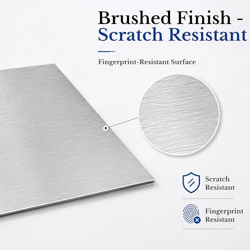 2 Pack 430 Magnetic Stainless Steel Sheets,18 Gauge 24"x24" Brushed Metal - size: 24″× 24″
