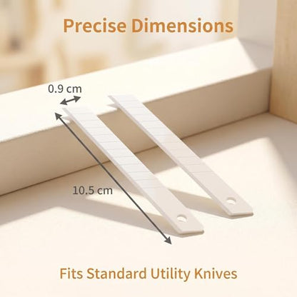 9mm Ceramic Utility Knife Blades Refills, 12 Pack - 60 Degree Snap Off Replacement Blades for Box Cutters, Never Rusts, Non-Magnetic, Non-Conductive Craft Knife Blade - color: 9mm/60 Degrees