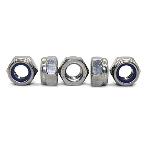 Fullerkreg M12x1.75mm Self-Locking Nylon Insert Hex Lock Nuts - size: M12 14Pcs
