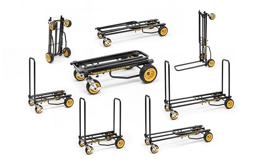 Rock-N-Roller R16RT (Max Wide) 8-in-1 Folding Multi-Cart/Hand Truck/Dolly/Platform Cart/34" to 52" Telescoping Frame/600 lbs. Load Capacity, Black - style: R16RT