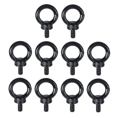 Antrader M6 Lifting Eye Bolts,10PCS Stainless Steel Machinery Shoulder Lifting Eye Bolt - size: M6,10pcs