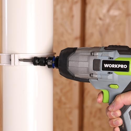 WORKPRO 1/2" Square Drive to 1/4" Hex Quick Release Socket Adapter, CR-MO - size: 1/2 inch