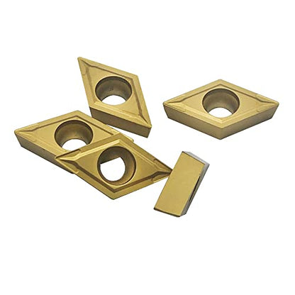 10pcs Indexable Carbide Turning Inserts DCMT11T304 DCMT32.51 for Steel - color: Yellow