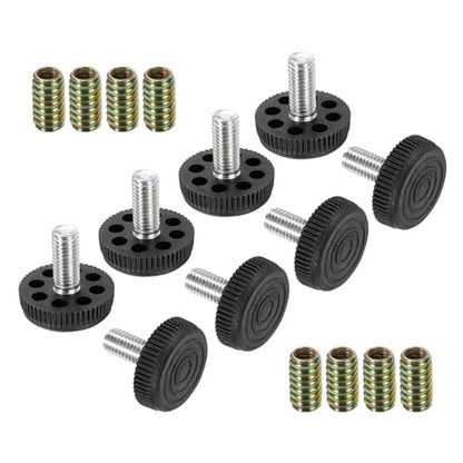 uxcell 8Pcs M10 Thread Adjustable Furniture Levelers, 1.34 x 1.34 - size: M10 x 1.34" x 1.34"