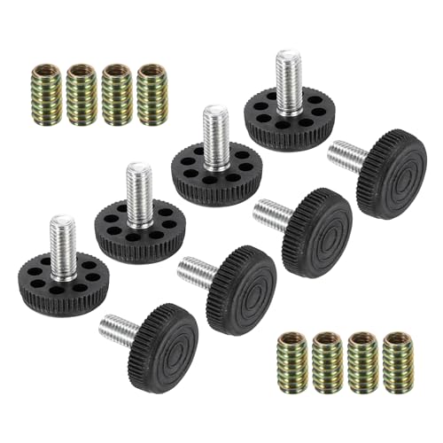 uxcell 8Pcs M10 Thread Adjustable Furniture Levelers, 1.34 x 1.34 - size: M10 x 1.34" x 1.34"