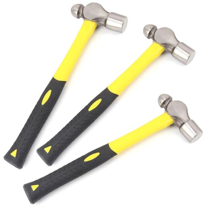 3 Pack 32 ounce Ball Pain Hammer, metal Ball Peen Hammer with soft anti slip handles, perfect for maintenance, use, camping - size: 3 Pack 32 oz