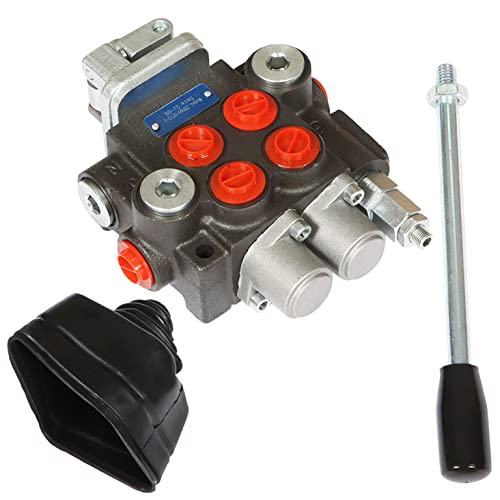 2 Spool Hydraulic Control Valve 3600 PSI, 11GPM Adjustable Hydraulic Directional Control Valve for Tractor Loader