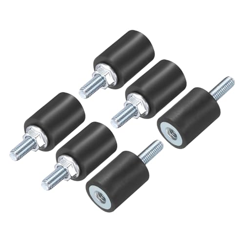 uxcell 6pcs M5x15mm Rubber Isolator Mounts with Studs 15x20mm - size: VD-D15*H20, M5*15