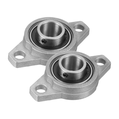 uxcell KFL004 Pillow Block Bearing 3/4" (20mm) Zinc Alloy Steel 2Pcs - size: KFL004 (3/4" Bore)