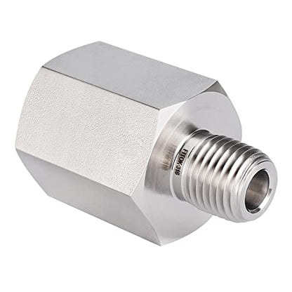 316 Stainless Steel Pipe Fitting Adapter 1 1/2'' Female NPT × 1 1/2'' Male NPT, 4600 psi, SS-PA-NS24 - size: 1 1/2'' FNPT × 1 1/2'' MNPT