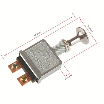 Larbi Heavy Duty Push-Pull Toggle Switch, 2 Position 4 Terminal