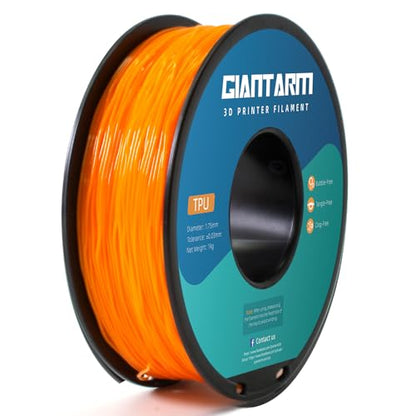 GIANTARM 95A TPU 3D Printer Filament 1.75mm, 1kg Spool, Orange, +/- 0.03mm - color: Tpu-orange New