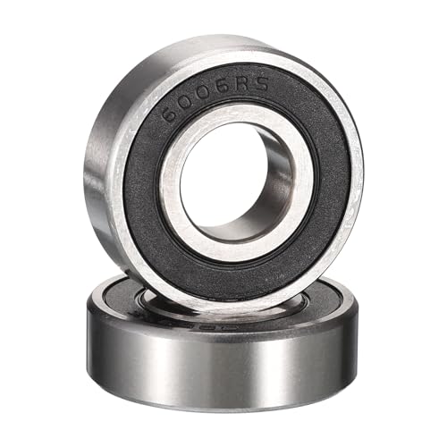 6006-2RS Deep Groove Ball Bearings, ID 30mm x OD 55mm x Width 13mm Double Rubber Sealed Ball Bearing Pre-Lubricated Chrome Steel Z2 Lever 2pcs - size: 6006-2RS 30x55x13mm