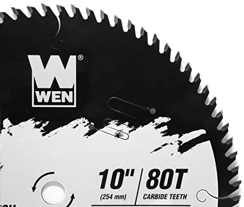 WEN BL1080C Apex 10-Inch 80-Tooth Carbide-Tipped Ultra-Fine-Finish Industrial-Grade Woodworking Saw Blade with Cool-Cut Coating, Black - style: Premium