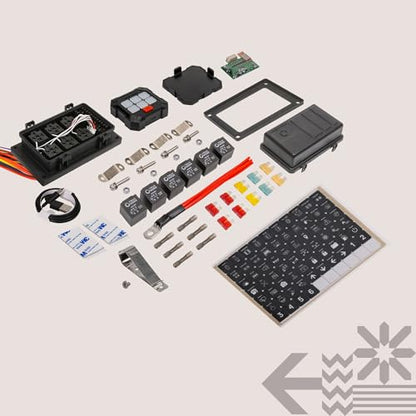 True MODS 12V Wireless Switch Panel Controller, 6 Gang Waterproof Relay Box - style: Prewired Fuse/Relay Kit + Switch Box