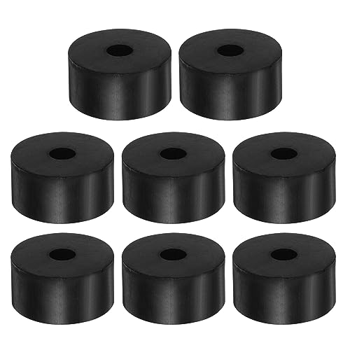 HARFINGTON 8pcs Rubber Spacer 1.57 Inch OD 0.4 Inch ID 0.8 Inch Thick Neoprene Round Anti Vibration Isolation Pads Isolator Rubber Washers Bushings for Home Cars Boat Accessories, Black - size: 10mm x 40mm x 20mm