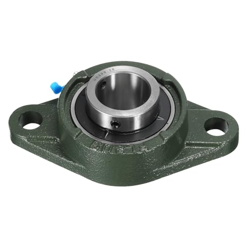 uxcell 2pcs UCFL209-26 Pillow Block Bearings 1-5/8 inch Bore Self Alignment, Solid Cast Iron Base Mounted Chrome Steel Bearings - size: UCFL209-26
