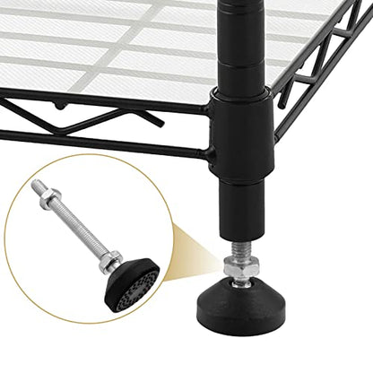 Bonsicoky 4 Pcs M10 Metal Adjustable Leveling Feet, Black, 5.1" x 1.9" - size: M10,5.1" Height
