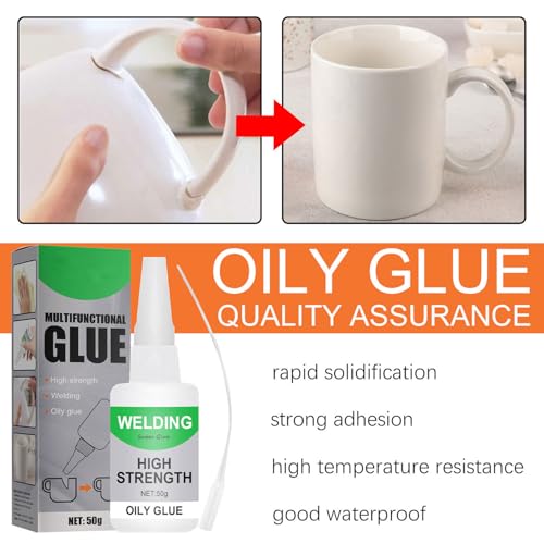 2Pcs Welding High-Strength Oily Glue,Magic Glue,Multifunctional Fast Repair Instant Bonding Welding Glue for Metal, Plastic, Ceramics, Leather, Glass,Super Glue All Purpose,Shoe Glue Heavy Duty(2PCS)
