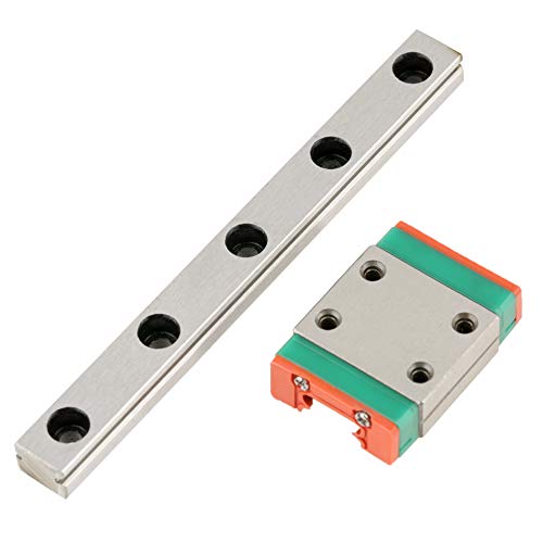 Mini Linear Slide, LWL7B Miniature Bearing Steel Linear Rail Linear Slide Rail 7mm Width with Slide Block (70MM)