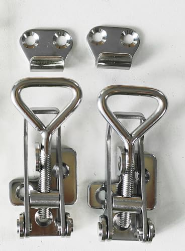 Adjustable Buckle Cabinet Boxes Lever Handle Toggle Catch Latch Lock with Screws,2 Pcs (SK-2S,Range:97-123mm) - size: SK-2S,Range:97-123mm
