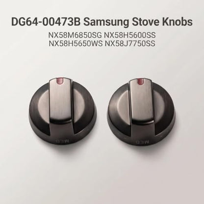 DG64-00473B Stove Knob for Samsung Gas Stove knobs with Samsung Range Oven NX58K7850SG NX58M6850SG NX58J7750SG NX58J5600SG 5 Pack