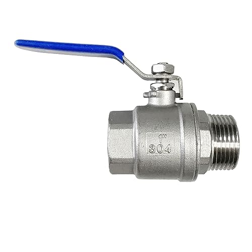 1" Male to Female Thread Full Port Ball Valves NPT 304 Stainless Steel for Water Oil Gas WOG1000 - size: 1 Inch