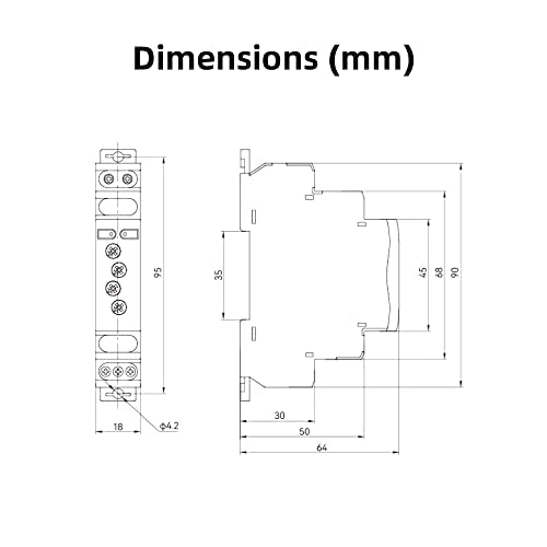 CNAODUN Delay ON HYCRT8-A1 0.1sec-10day AC/DC 24-240V Power On Delay Relay DIN Rail Mount - size: HYCRT8-A1,Single Function