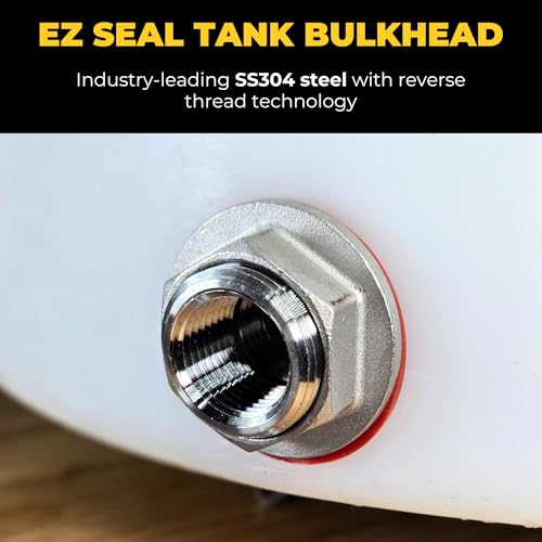 MiniBrew 3/4” NPT EZ Seal Weldless Bulkhead with Buna-N Gaskets for Homebrewing - size: 3/4"- BUNA N, style: Pack of 1