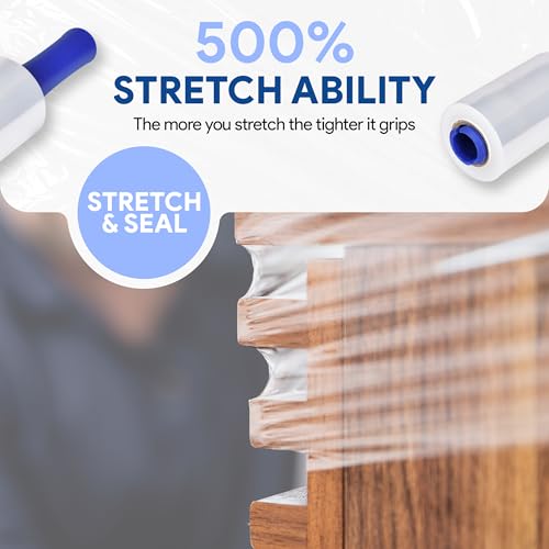 International Plastics Co. 5'' Stretch Wrap with Rotating Handle for Moving - size: 1 Pack, style: 5" Spinning Handles