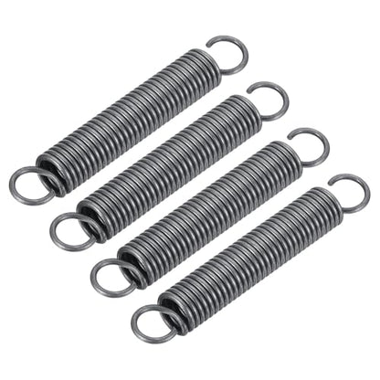 uxcell Extension Spring - 2.5mm Wire Dia, 18mm OD, 120mm Free Length, Silver, Oil Rubbed, Stainless Steel, 4Pcs - size: 120mm