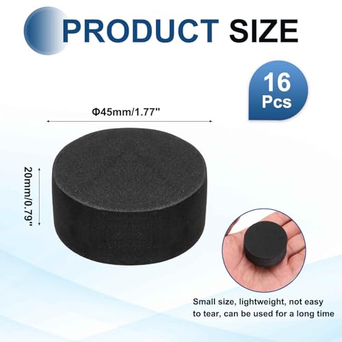 MECCANIXITY Single Sided Speaker Isolation Pads 45mmx20mm Round Black - size: 45mmx20mm