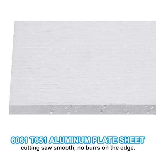 PATIKIL 6061 T651 Aluminum Sheet Metal 4 x 6 x 1/4(0.236") Inch 3Pcs Flat Plain Aluminum Plate Covered Stock with Protective Film, Heat Rectangle 6MM for Lndustry Crafting - size: 4" x 6" x 1/4"