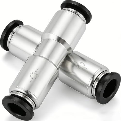 Pneumatic Push to Connect Fitting Check Valve 1/2" OD x 1/2" OD One-way Valve Pack of 2 - size: 1/2" OD